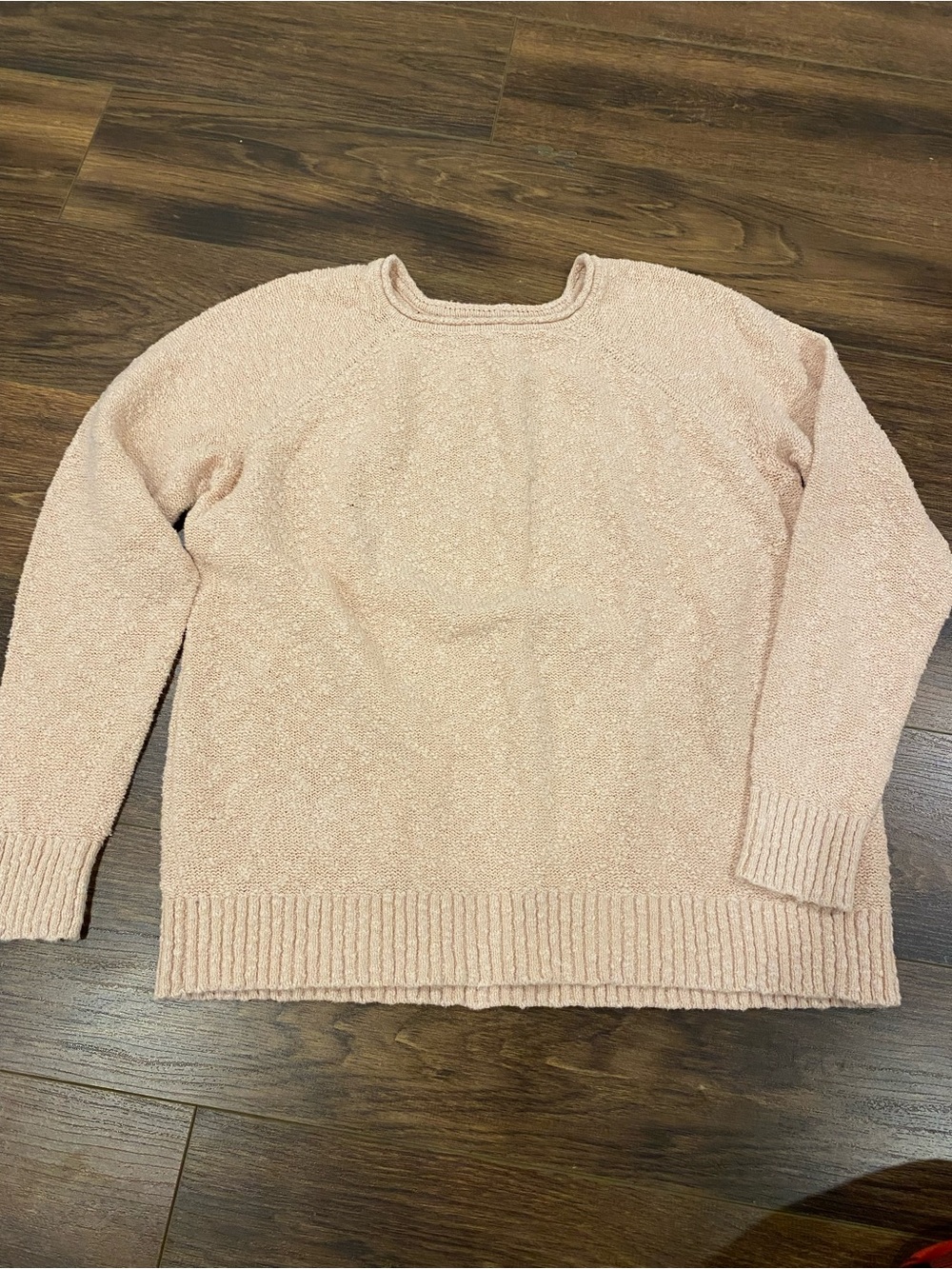 Cotton L.L. Bean light pink sweater size large